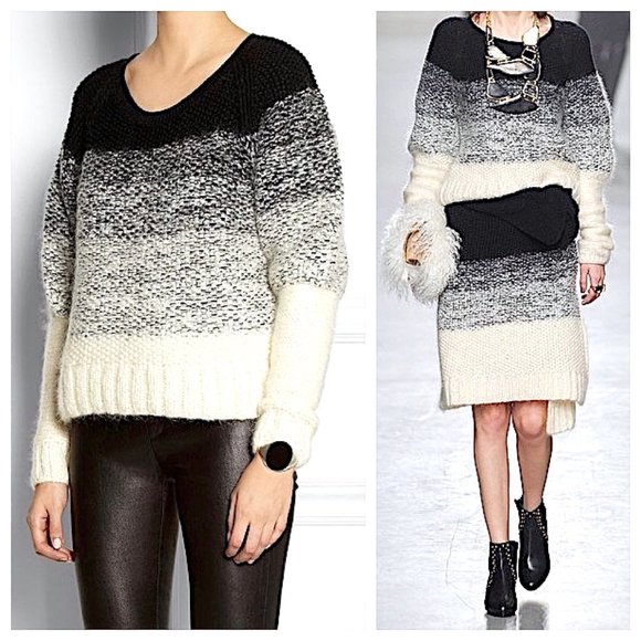 NWT Runway Maiyet Degradé Chunky Cashmere & Mohair Sweater - Picture 1 of 12